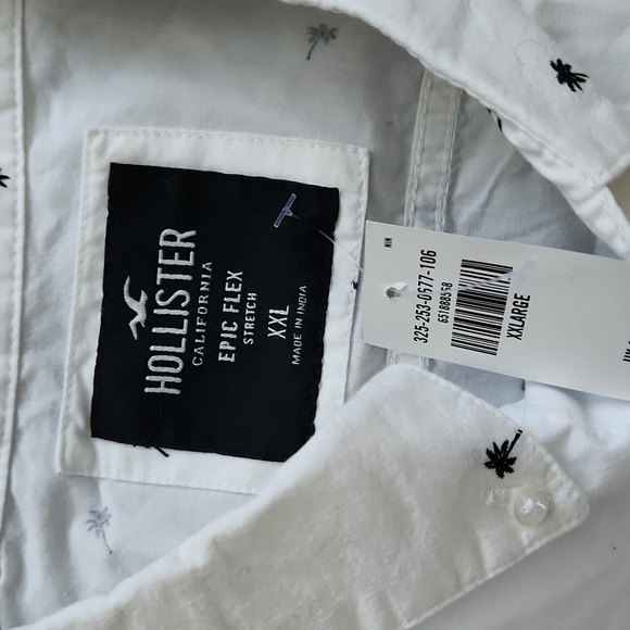 Hollister Palm Tree Button Down Men's shirt | Tropical | BNWT - Picture 3 of 4